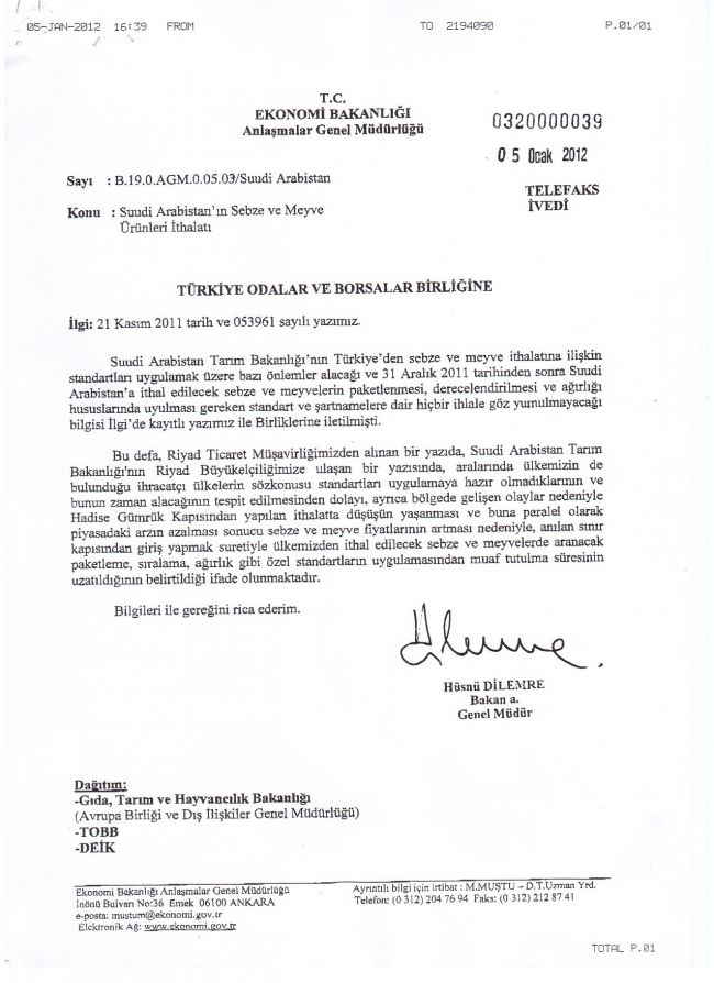 SUUDİ ARABİSTAN'IN SEBZE VE MEYVE ÜRÜNLERİ İTHALATI