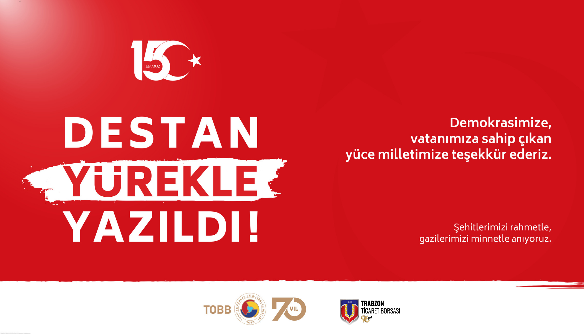 Başkan Ergan’dan 15 Temmuz mesajı